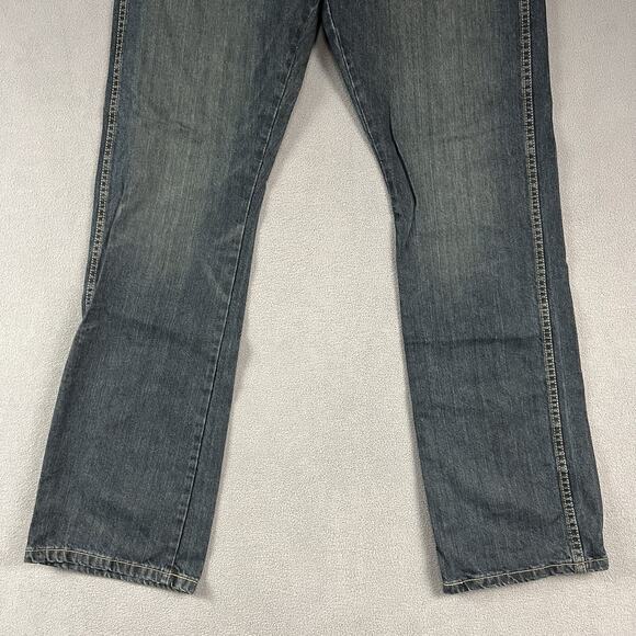 Wrangler Retro Jeans Mens 33X36 Blue Relaxed Bootcut Denim Cowboy Western Rodeo - Picture 3 of 8